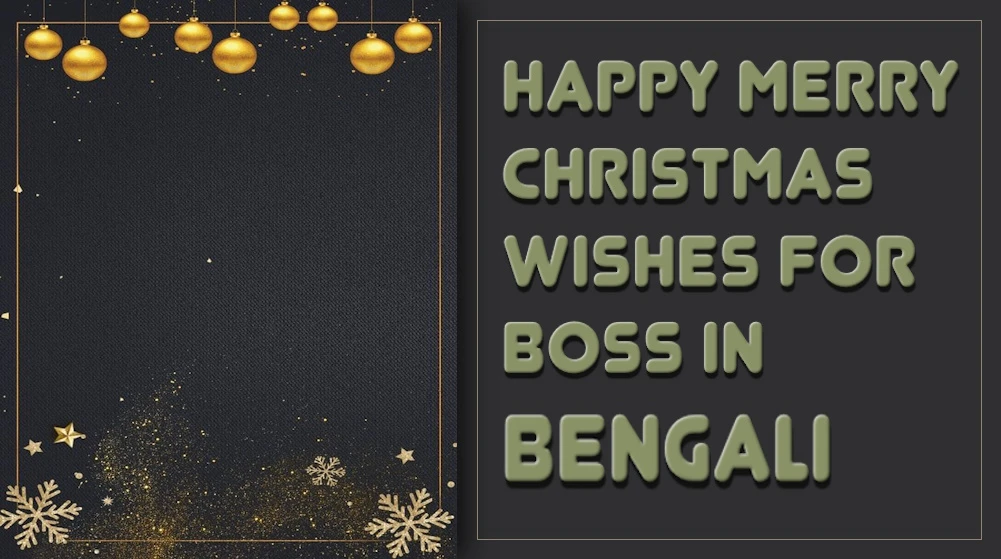Happy Merry Christmas Wishes for Boss in Bengali - বসের জন্য বাংলা ভাষায় শুভ বড়দিনের শুভেচ্ছা
