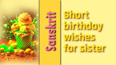 Short birthday wishes for sister in Sanskrit