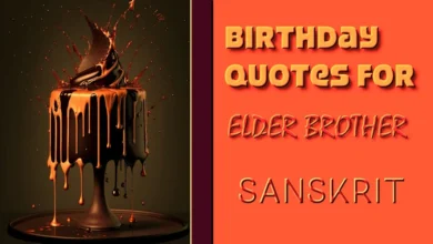 Happy Birthday Wishes for an Elder Brother in Sanskrit
