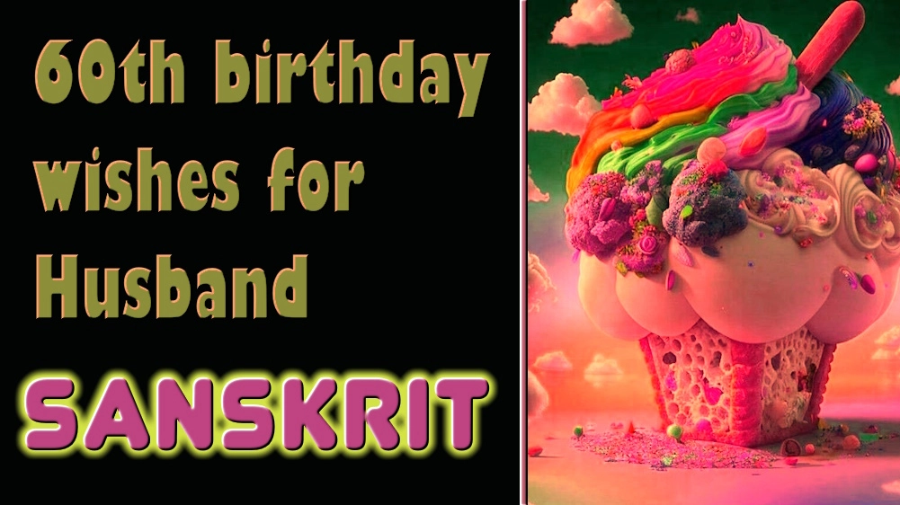 60th birthday wishes for husband in Sanskrit - संस्कृते भर्तुः ६० तमे जन्मदिवसस्य शुभकामना