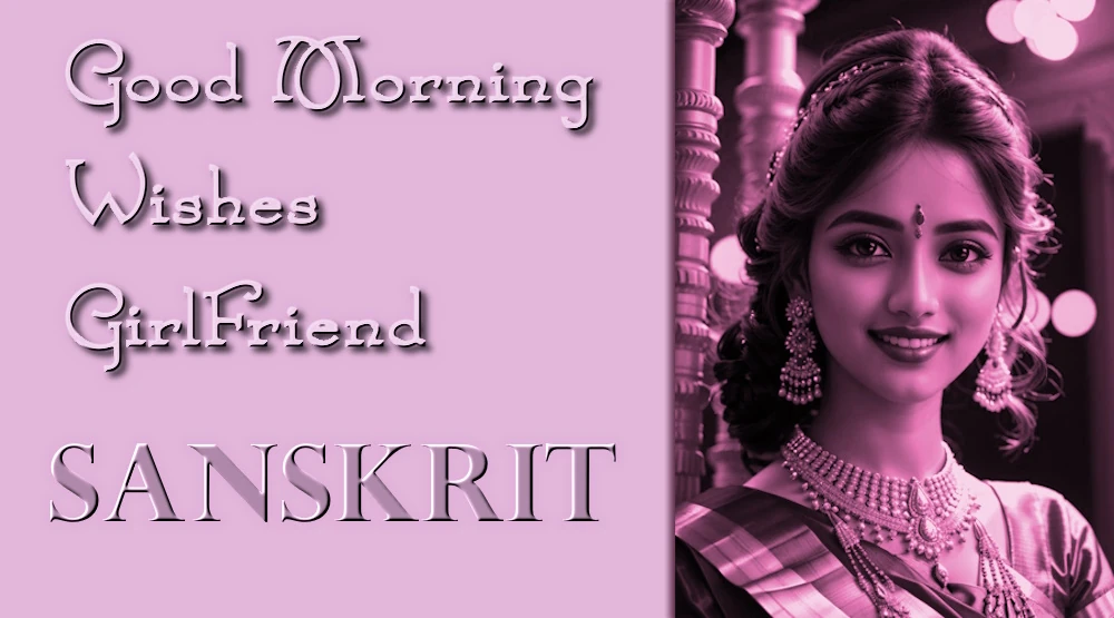 Send Good morning wishes for girlfriend in Sanskrit - उत्तमः सखीं कृते संस्कृतेन सुप्रभातम् शुभकामना